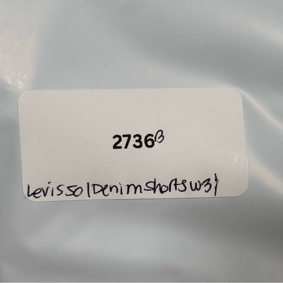 Levi's 501 Button Fly Cut Off Denim Jean Shorts Women’s Size 31 Blue Distressed - Picture 14 of 14